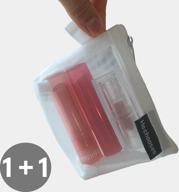 데일리조 미니 메쉬 파우치 화장품 다용도