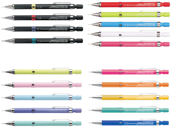 (ZEBRA) 제브라 드라픽스 F 샤프 블랙 파스텔 칼라 DRAFIX 1종, (C) 파스텔 F(P), (10) 파스텔 옐로우 DM5-300-PY