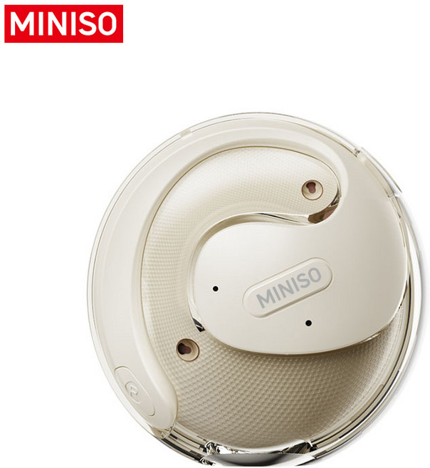 MINISO X15PRO OWS 블루투스 이어폰 이어링 AI 번역 hifi 음질 게임 이어폰, 베이지, AI버전