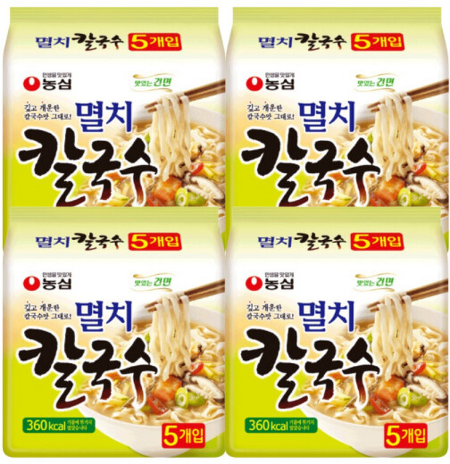 멸치칼국수 98g 5입X4개(20개), 20개