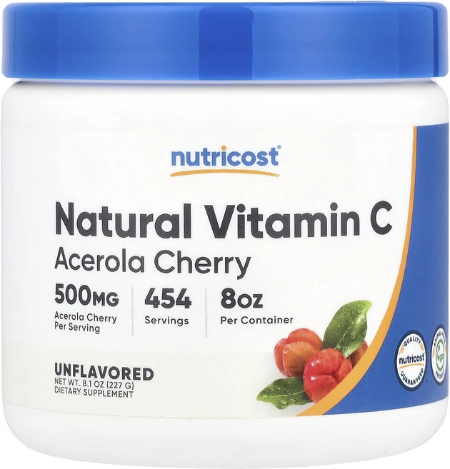 Nutricost 천연 비타민C 무맛 227g(8.1oz), Nutricost 천연 비타민C 무맛 227g81oz, 227g, 1개 - 쿠팡