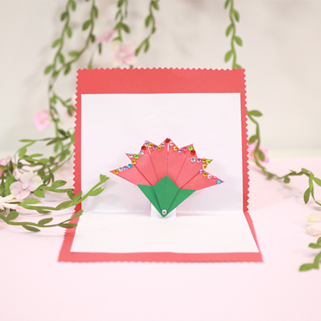 색지청 카네이션 팝업카드만들기 엽서