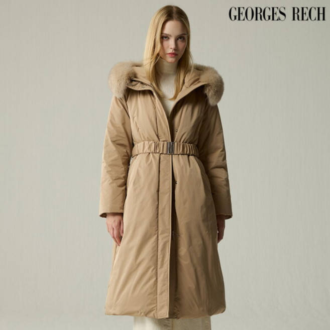 [조르쥬 레쉬] (런칭가 299 900원) (25FW) 풀스킨 폭스퍼 롱 구스다운