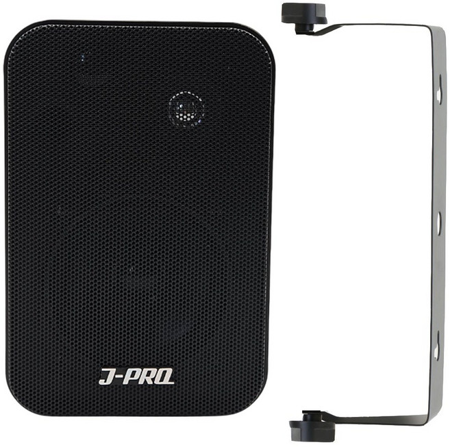 J-PRO PRO-80 80W 4인치 매장용스피커 카페스피커 매장 벽걸이 업소용 패시브 스피커 브라켓포함 1개, 블랙