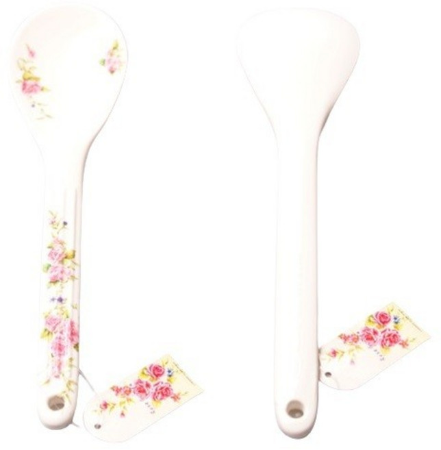 무지스 1+1 꽃무늬 멜라민 밥주걱, 2개
