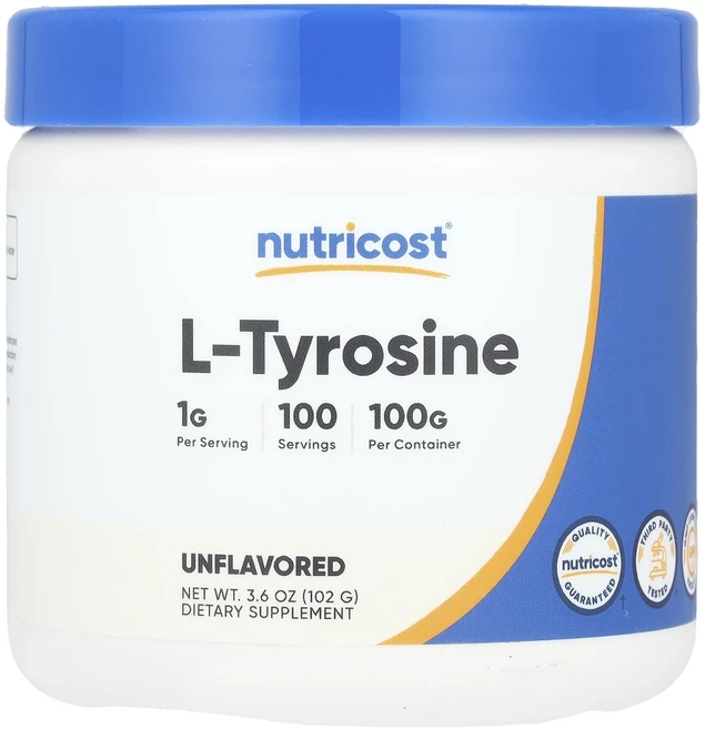 Nutricost l-타이로신 무맛 102g(3.6oz), Nutricost l타이로신 무맛 102g36oz, 102g, 1개 - 쿠팡