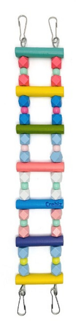 파스텔 사다리 44cm 유리 모란 사랑 앵무새 장난감, 1개