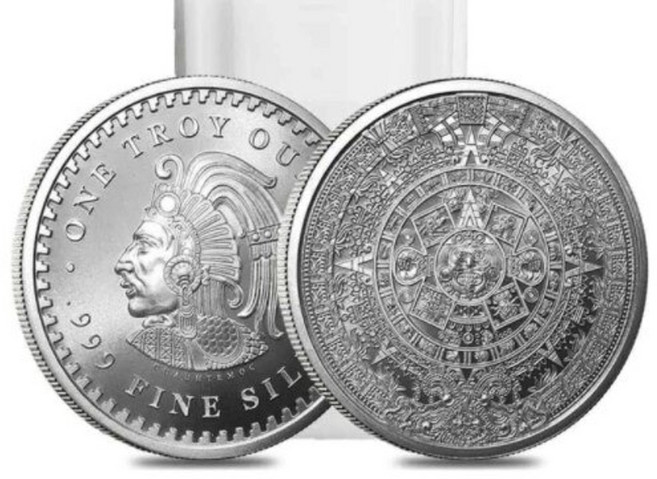 BYQWD새해 선물 멕시코 마야 1온스 999 순은화 마야 아즈텍 달력 예언 문화 크리스마스 동전 기념품BYQWD