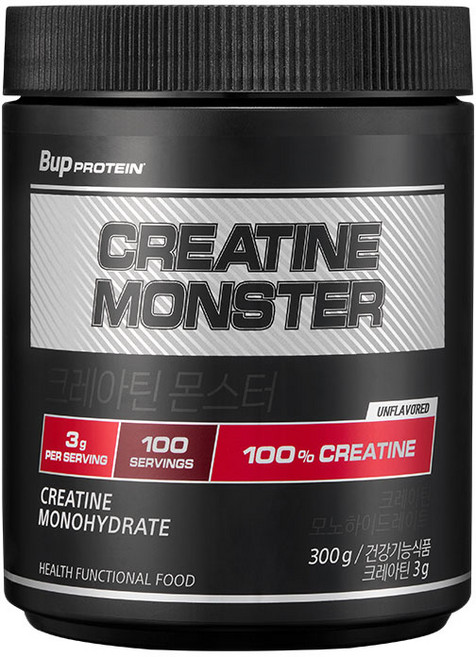 BUP 크레아틴 몬스터 모노 하이드레이트, 1개, 300g