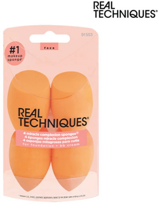 리얼테크닉 미라클 컴플렉션 스펀지 4개, 1개, 1개 - 쿠팡