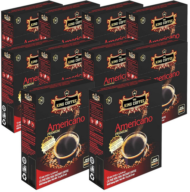 베트남 티엔아이 프리미엄 킹커피 아메리카노, 10박스, 15개입, 1g