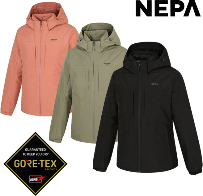 [백화점발송] 네파 여성 경량 다운 패딩 고어텍스 바람막이 자켓 세트 방풍 방수 겨울 일상 등산 골프 외출 점퍼