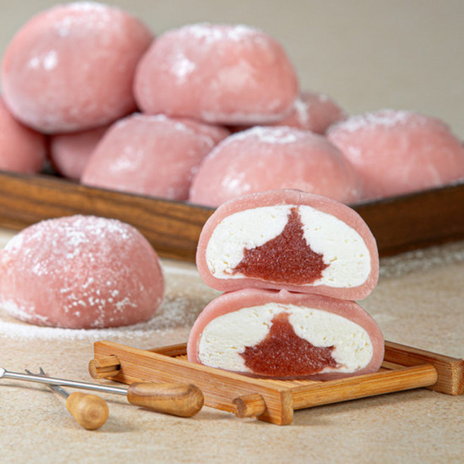 [쿠캣메이드] 딸기쏙우유 찹쌀떡, 60g, 18개