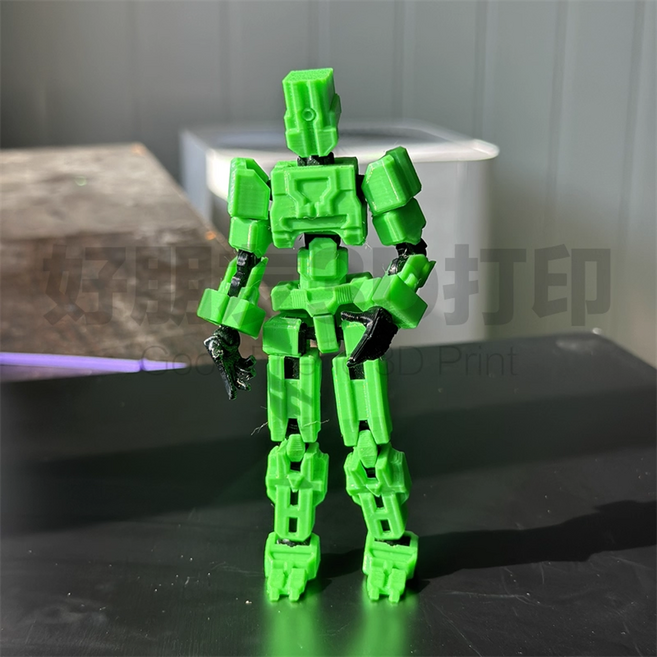 Alouttinae13 알루티나에13 무기팩+받침대 포함 액션피규어 3D프린트, 1개, 그린+블랙, 14cm