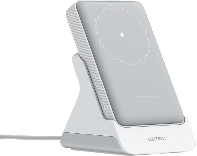 CUKTECH 酷科 CP122M 磁吸行動電源 10000mAh 磁吸無線充電 行動支架 支援Type-C快充 NCC認證, 灰色, BSMI / CCC 雙認證 WPB100N