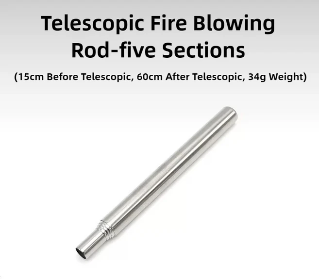 스테인레스 스틸 송풍기는 벽난로 Firepots 목재 스토브 실외 및 실내 사용을 위한 Firestick 화재 접이, 01 5 Knots -1.4x60cm