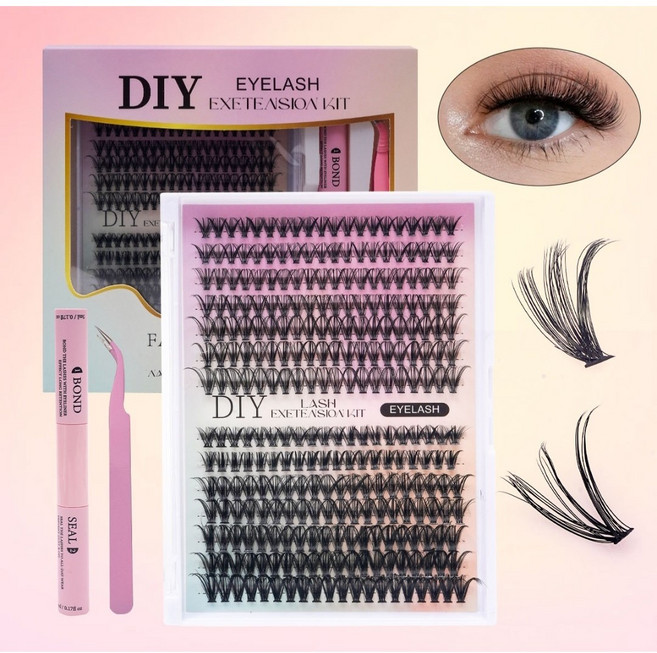 스타일홀리 DIY 볼륨 속눈썹 셀프연장SET 풍성한 다발타입, 1개, 블랙라인