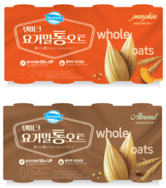 동원 덴마크 요거밀 통오트()아몬드+단호박/냉장무배, 1개, 680g