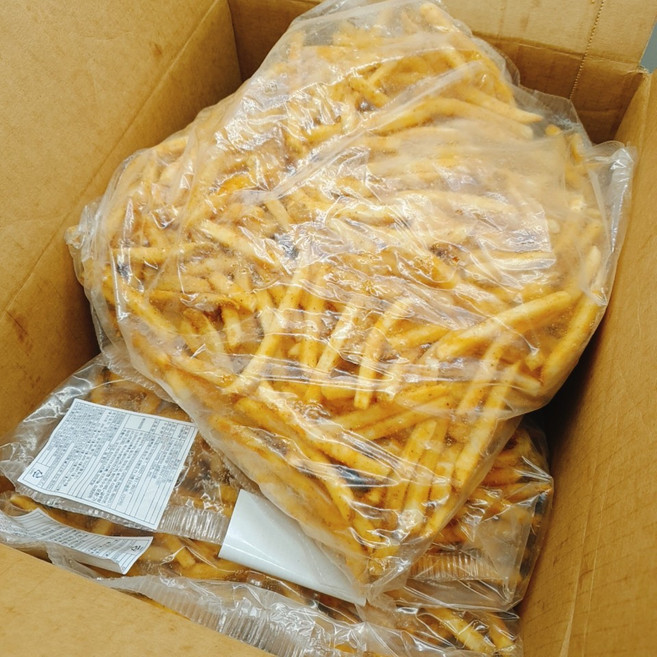 도매/업소용 맥케인 시즌드 배터드 후라이 포테이토 1박스(2kg X 6개) 수입 감자튀김, 2kg, 6개