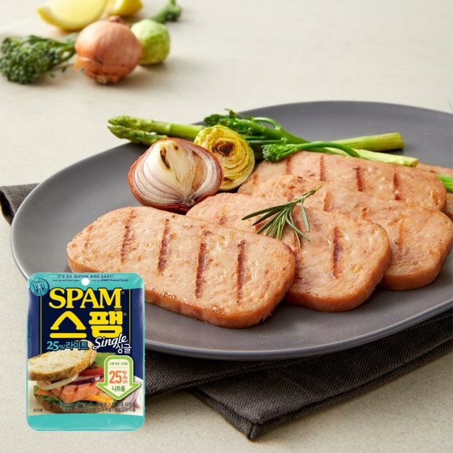 스팸 25% 싱글 라이트 80g 14개 [원산지:상세설명참조]