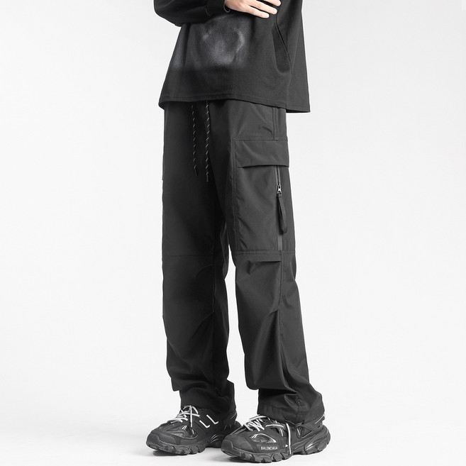 남성 여름 카고 팬츠 루즈핏 캐주얼 스트레이트 팬츠