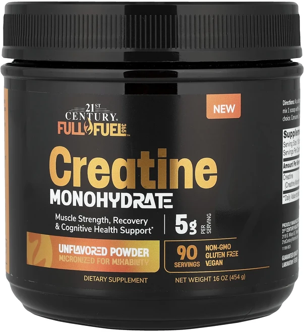프리미엄상품 21st Century Full Fuel 365™ 크레아틴 일수화물 무맛 454g(16oz) 끝내주게잘나가는상품, 21stCenturyFullFuel365크레아틴일수화물, 454g, 1개 - 쿠팡