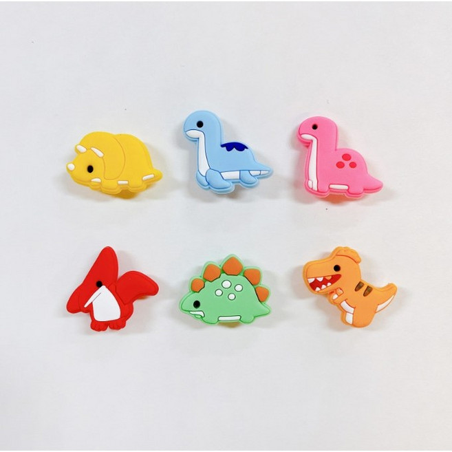 귀여운 공룡 고무 신발 파츠 (각2개씩 총12개 set)