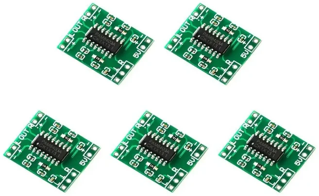 PAM8403 미니 보드 2X3w Arduino 2.5V-5.5V USB 전원 공급 장치용 2 채널 스테레오 디지털 오디오 증폭기, 01 5PCS
