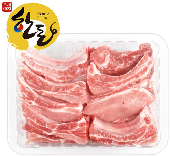 한돈 무항생제 돼지고기 등갈비 찜용 (냉장) 500g