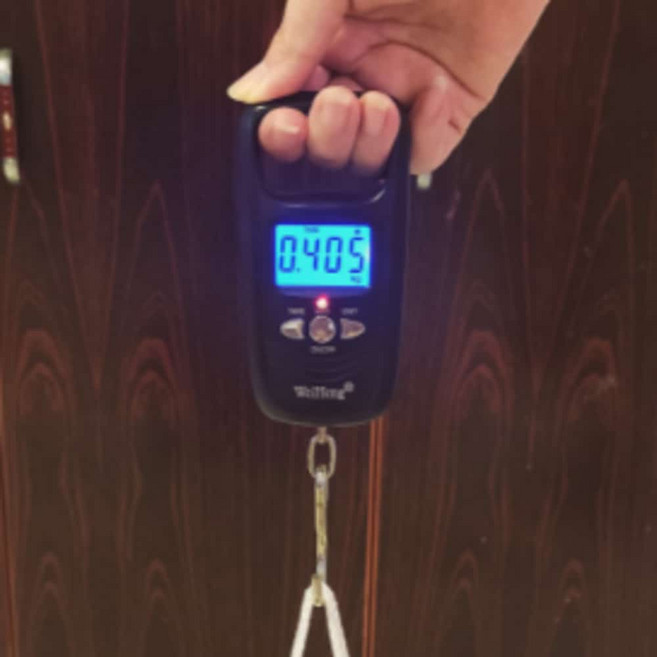 해외 여행용 전자손저울 최대50kg 공항 캐리어 저울 매달림 매달아서재는 저울, 1개