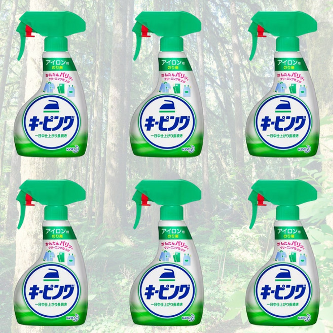 카오 키핑 다림질 전용 풀 스프레이 본품 400ml, 6개, 초록