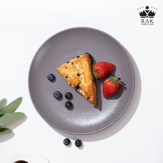 락포슬린 퓨전 네오퓨전 라운드 플랫 플레이트 접시 그레이 24cm