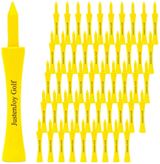JustenJoy 골프티, 옐로우, 50개
