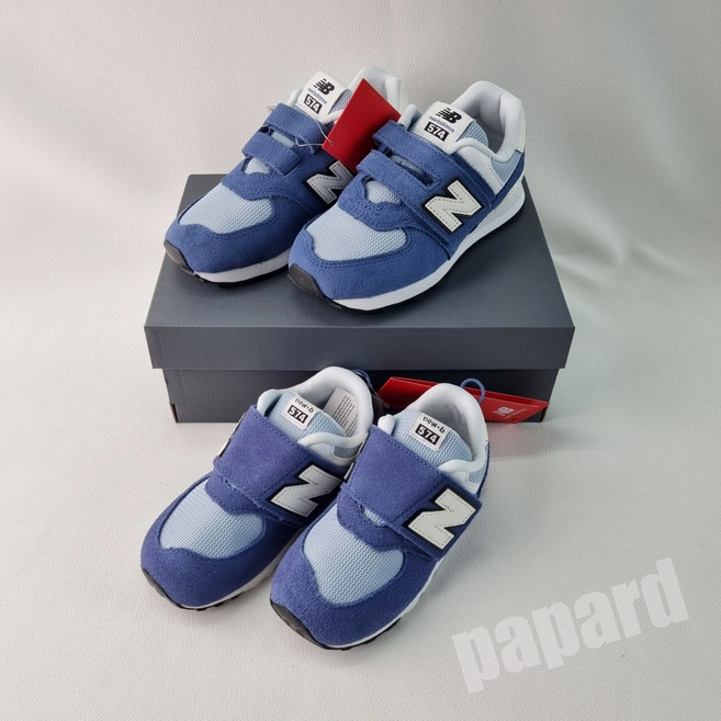 [국내매장판] 뉴발란스키즈 574 아동용 찍찍이 어린이 운동화 블루