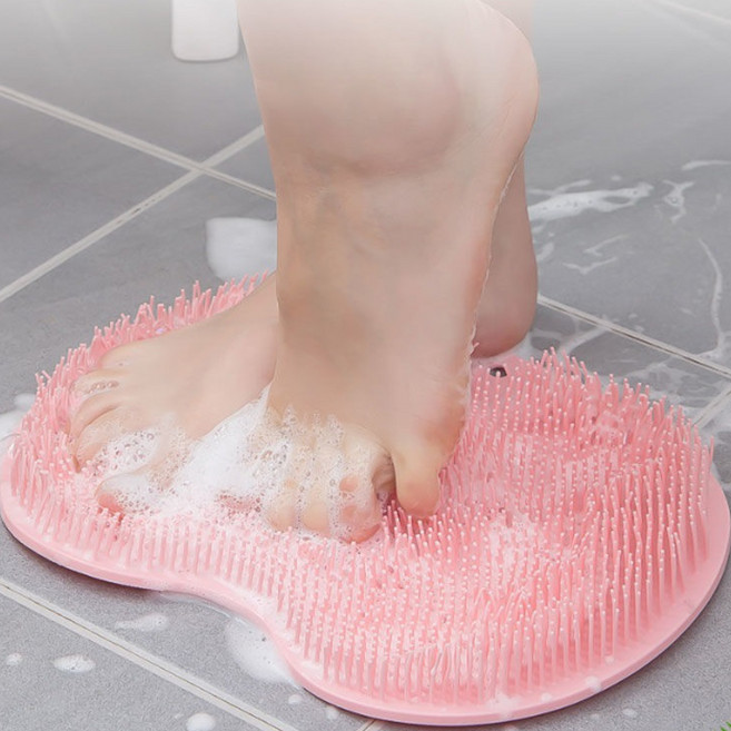 실리콘 풋브러쉬 발닦이세척매트 발바닥관리 발각질제거 발씻기 욕실브러쉬, 1개, 1개입