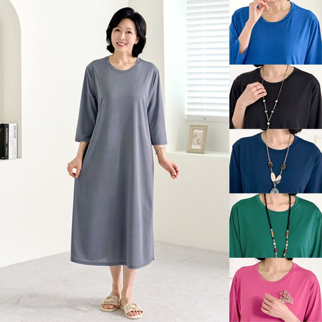 로즈맘 쿠림무지칠부홈웨어원피스