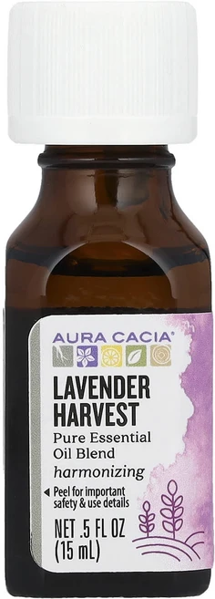 Aura Cacia 순수 에센셜 오일 혼합 라벤더 하비스트 15ml(0.5fl oz), AuraCacia순수에센셜오일혼합라벤더하비스트15ml0, 1개, 15ml - 쿠팡