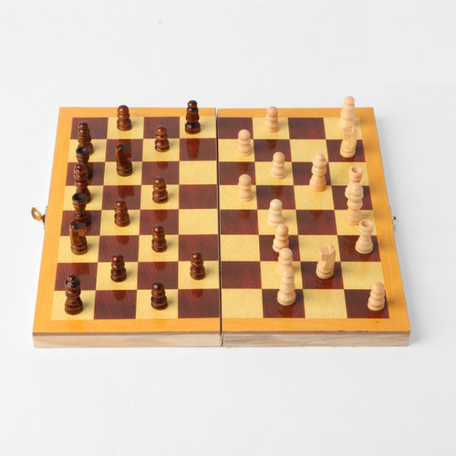 접이식 원목 체스 24cm 체스게임 접이식체스 보드게임, 1개