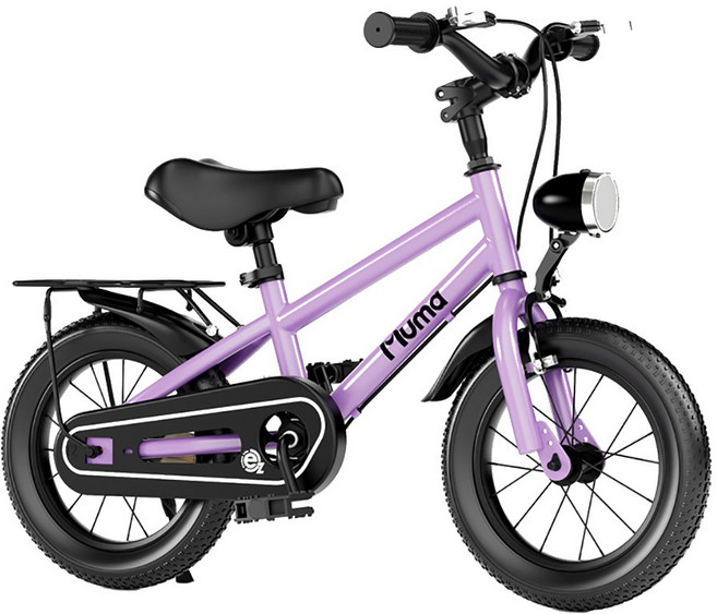 BIKEONE MINI21 LITE 英倫復古風18吋20吋運動款兒童腳踏車學生單車入門款男童女童幼兒輔助輪三輪車, 1個, 18吋, 丁香紫
