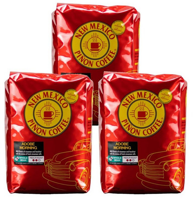 뉴멕시코 피니언 커피 어도비 모닝 미디엄 로스트 홀빈 원두커피 907g, 3개