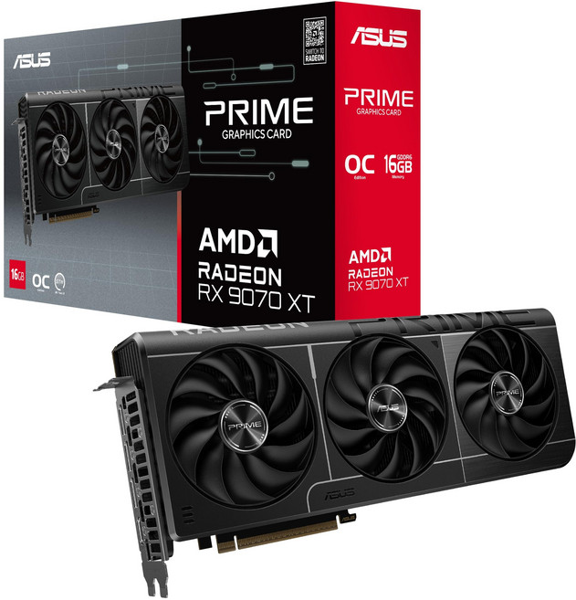 ASUS AMD Radeon RX9070XT PCIe 5.0 16GB GDDR6 PRIME-RX9070XT-O16G 탑재 비디오 카드 국내