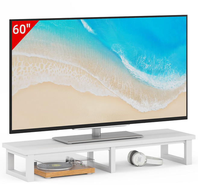 NLBUU TV 거실장 텔레비전 수납 받침대 거치대 다용도 스텐드, 화이트/White