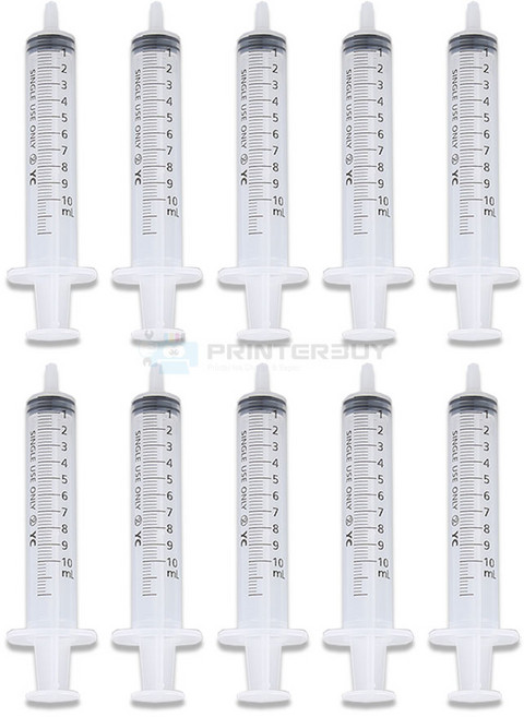 바늘없는 주사기 10ml 10개 실험용 동물급식 일회용 소분