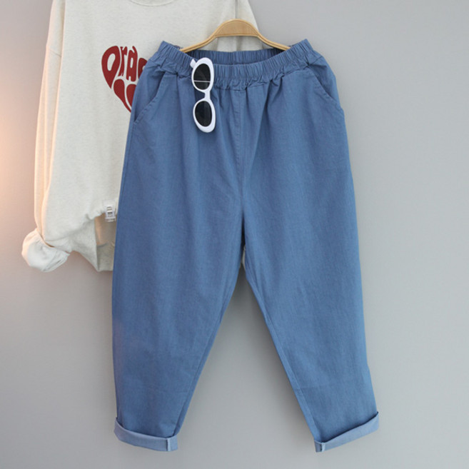 달콩 여성 하의 긴바지 허리밴딩 편한바지 바지 빌리티니스판배기팬츠