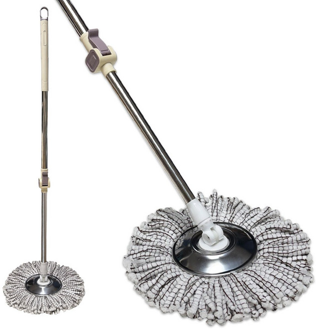 회전물걸레청소기(밀대1개+걸레1개) 초극세사걸레 밀대, 1세트