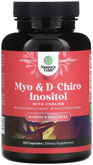 Nature's Craft 마이오 & d-카이로 이노시톨 콜린 함유 캡슐 120정 NCA-94742, 1개 - 쿠팡