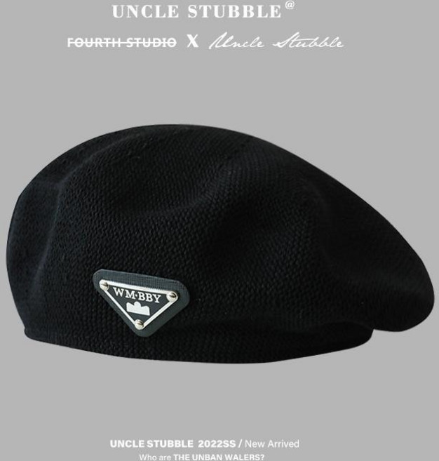 봄여름 메쉬 베레모 여성 쿨맥스 빈티지 역삼각초 화가 모자 패션