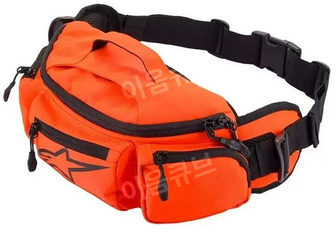 알파인스타 이음큐브 오토바이 허리백 힙색 가방 바이크, 주황색+알파키링