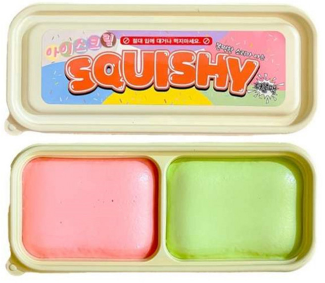 더블팩 아이스크림 젤라또 스퀴시 말랑이 (랜덤 1세트), 단품, 단품