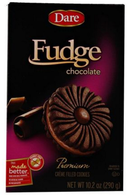 YANKEETRADERS Dare Foods 퍼지 초콜릿 크림 쿠키 3/10.2온스 상자, 사이즈, 290g